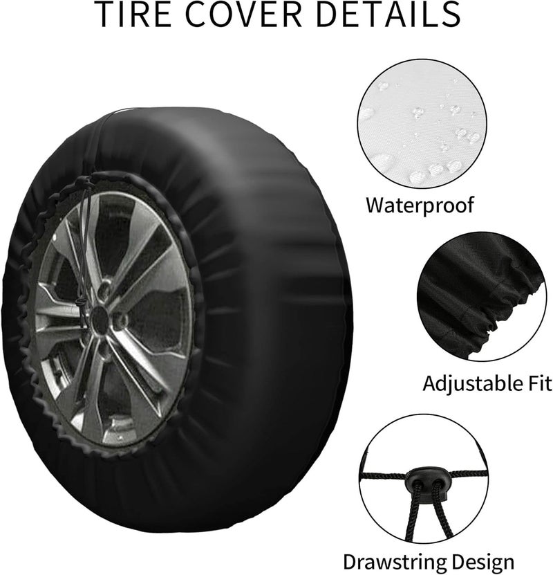 kdkdua Life is Better Around The Campfire Rv Spare Tire Cover for RV Trailer Camper Wheel Protectors Weatherproof Universal for Trailer Rv SUV Truck Travel Trailers (17 inch) - Image 4
